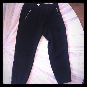 Dressy black jogger pants JCrew with zippers